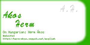akos herm business card